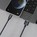 Porodo USB-A to Lightning Braided Cable - Black (3).webp