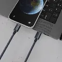 Porodo USB-C to Lightning Braided Cable - Black (2).webp