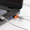 Porodo SnapCharge USB-A to USB-C Converter - Black & Orange (3).webp