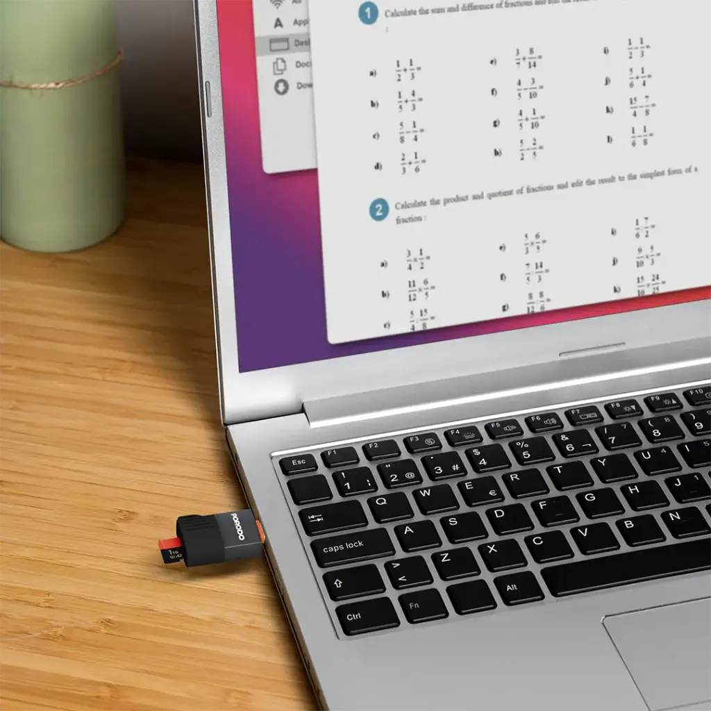 Porodo USB-C OTG TF Card Reader - Black (3).webp