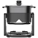 Porodo Lifestyle Quick Flip 3-In-1 Air Fryer  Grill  Hot Pot 4.5L - Black (8).webp
