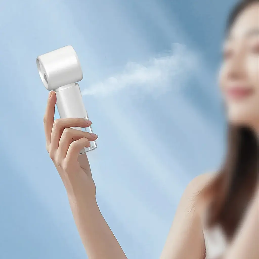 Porodo Lifestyle Cool & Hydrate Mini Fan & Humidifier - White (2).webp