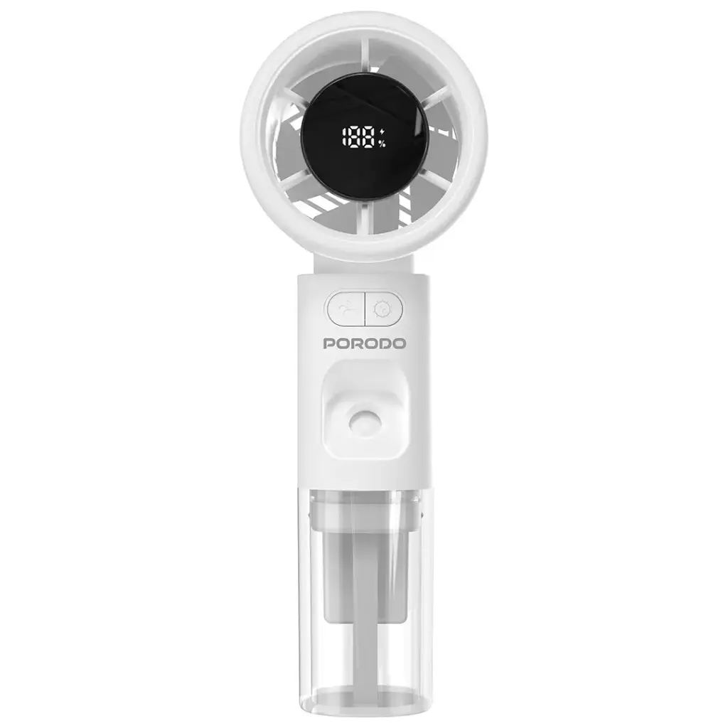 Porodo Lifestyle Cool & Hydrate Mini Fan & Humidifier - White (6).webp