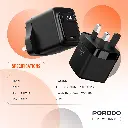 Porodo GaN 25W USB-C Wall Charger - Black (4).webp