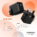 Porodo GaN 25W Dual USB-C Wall Charger - Black (4).webp
