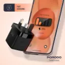 Porodo GaN 35W Dual Port Wall Charger with Power Display - Black (3).webp