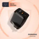 Porodo GaN 35W Dual Port Wall Charger with Power Display - Black (6).webp