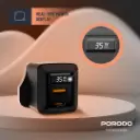 Porodo GaN 35W Dual Port Wall Charger with Power Display - Black (5).webp