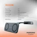 Porodo Vacuum & Adhesive Magnetic Car Mount - Black (6).webp