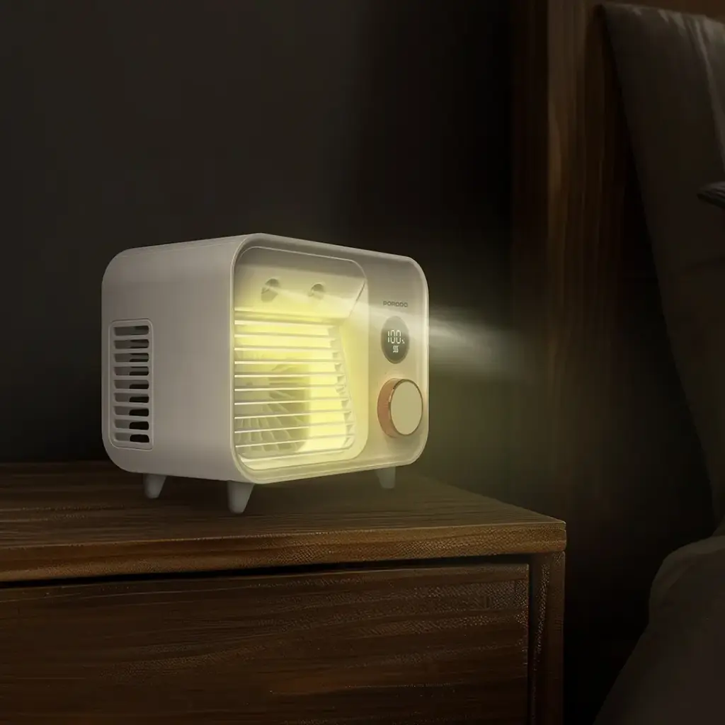Porodo Lifestyle Mini Mist Fan Desktop Air Cooler - White1.webp