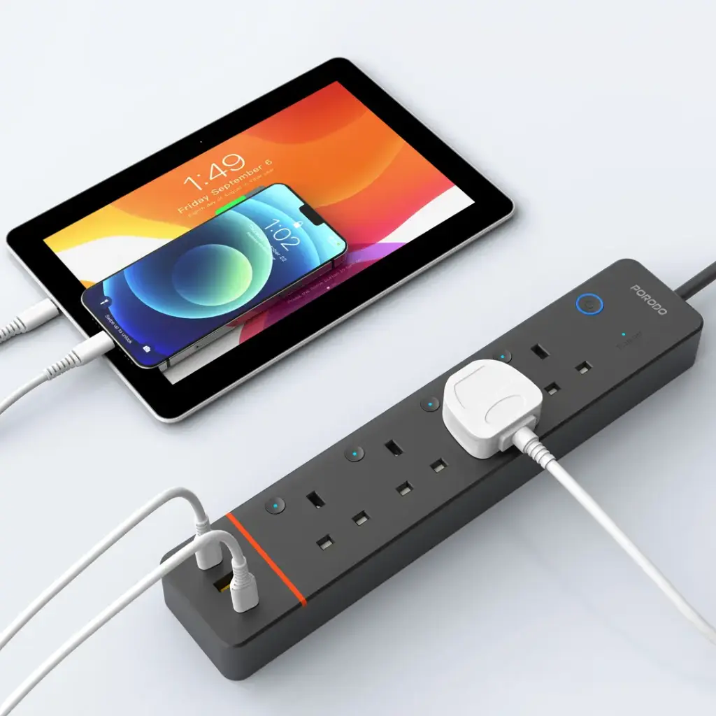 Porodo Chargelink Smart Power Strip 4AC & USB-C Ports 6.webp