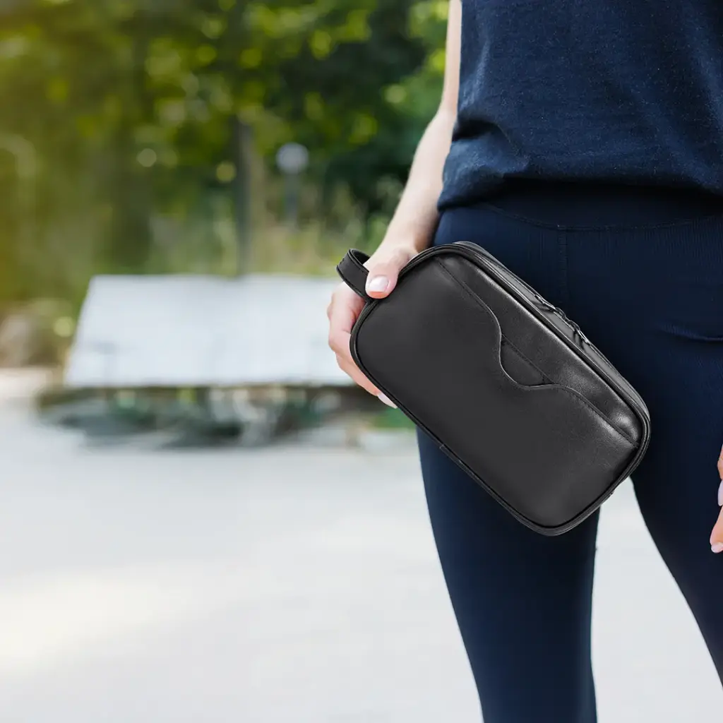 Porodo Lifestyle MagSafe Travel Organizer Pouch With Phone Holder - Black1.webp
