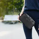 Porodo Lifestyle MagSafe Travel Organizer Pouch With Phone Holder - Black1.webp