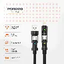Porodo Powerglow 4-In-1 High-Speed Charging Cable PD 240W - Black1.webp