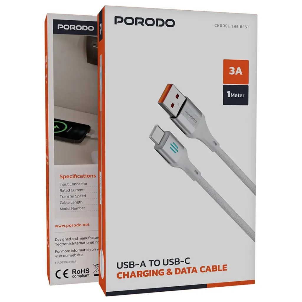 Porodo USB-A To USB-C Charging & Data Cable sl1.webp