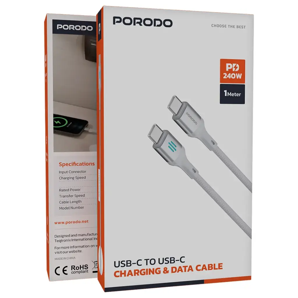 Porodo USB-C To USB-C Charging & Data Cable PD 240W sl5.webp