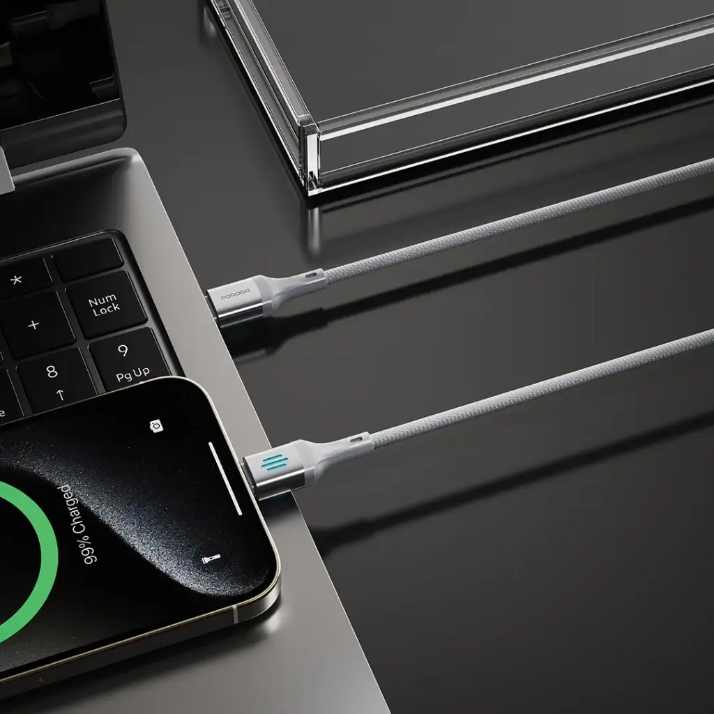 Porodo USB-C To Lightning Charging &  Data Cable PD 27W sl6.webp