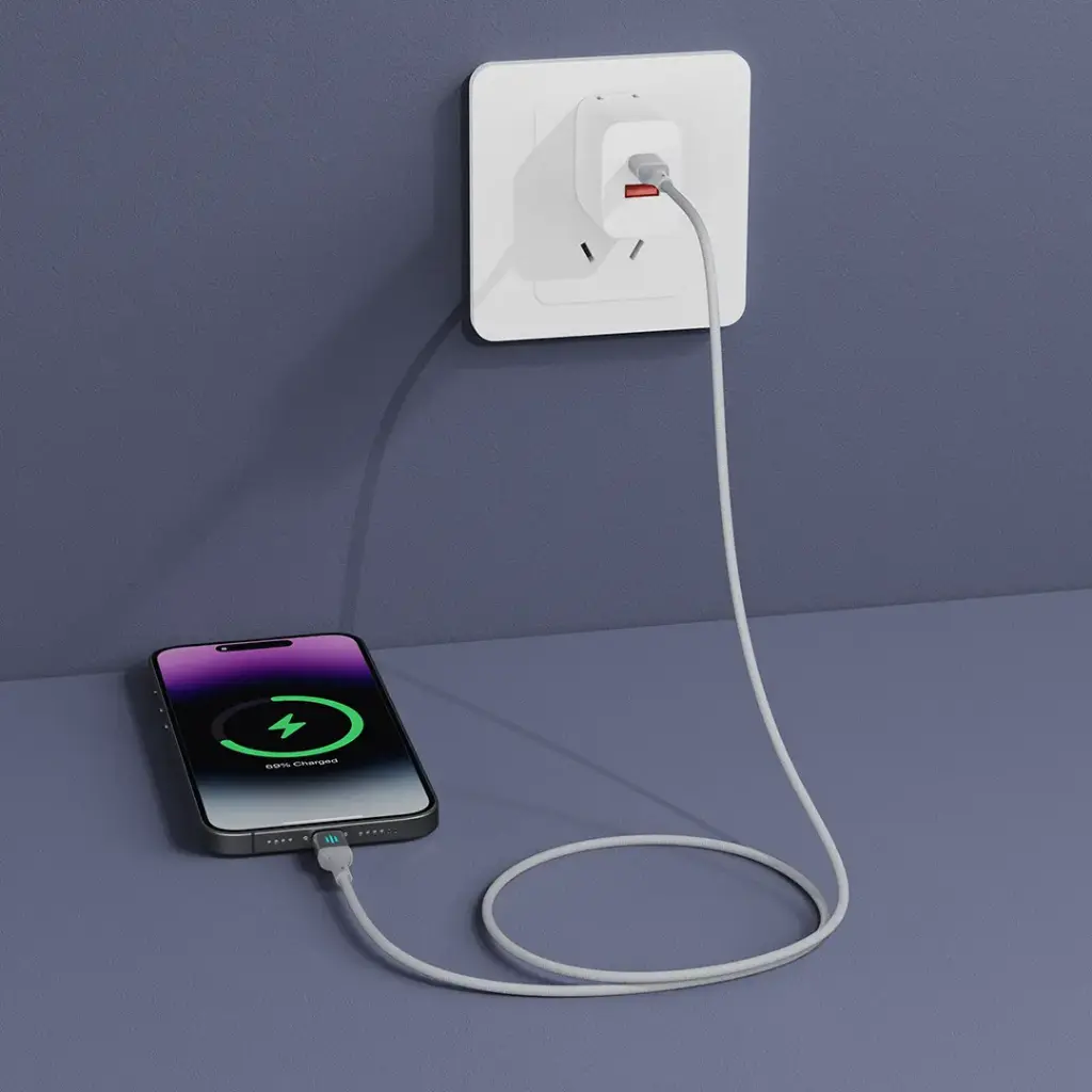 Porodo USB-C To Lightning Charging &  Data Cable PD 27W sl7.webp