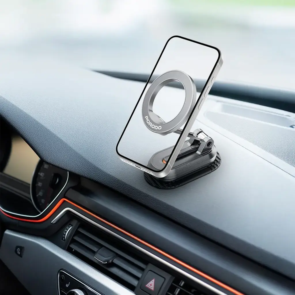 Porodo GripFold MagSafe Rotatable Car Mount 360° Full Rotation9.webp