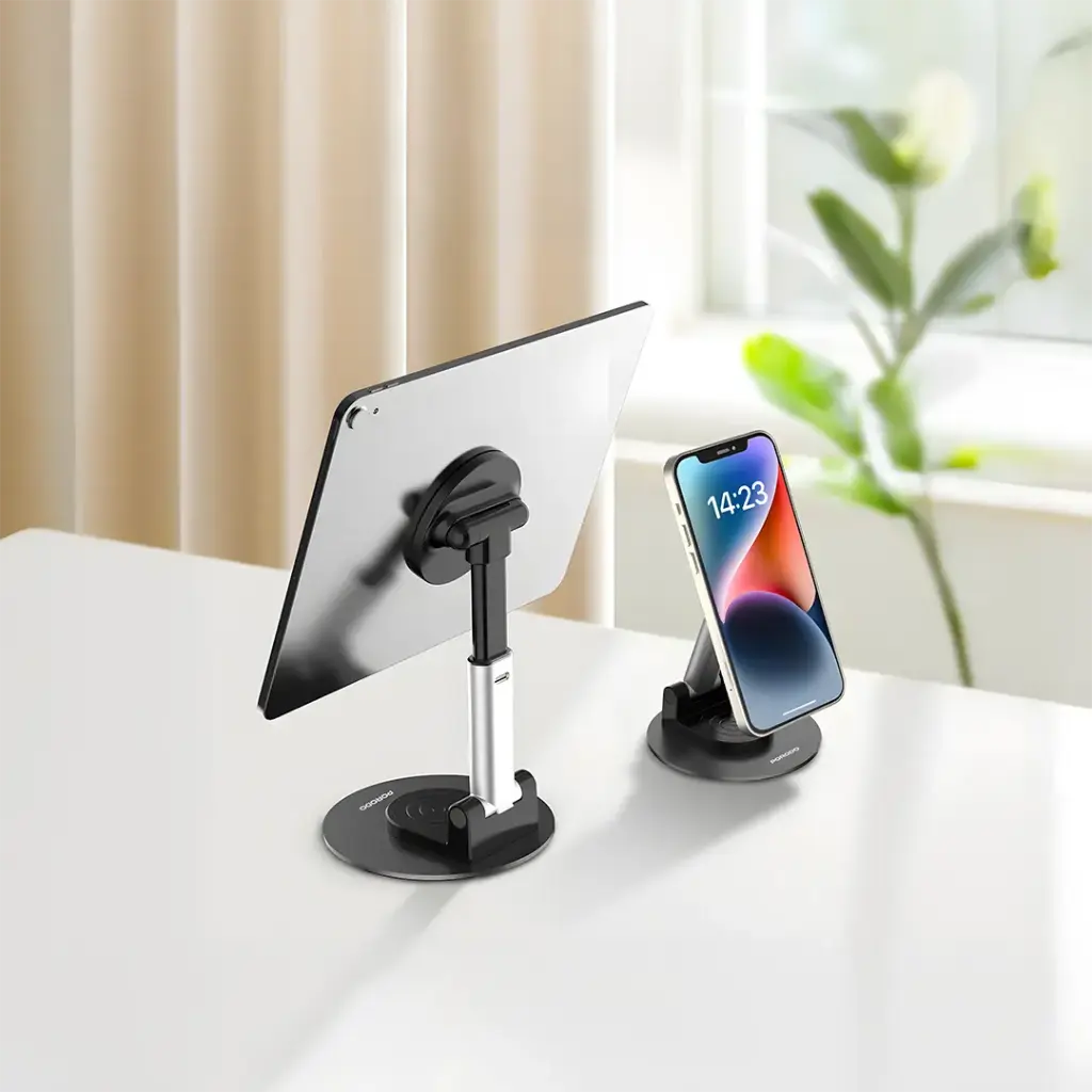 Porodo Magnetic Phone Holder with Adjustable Telescopic Rod4.webp