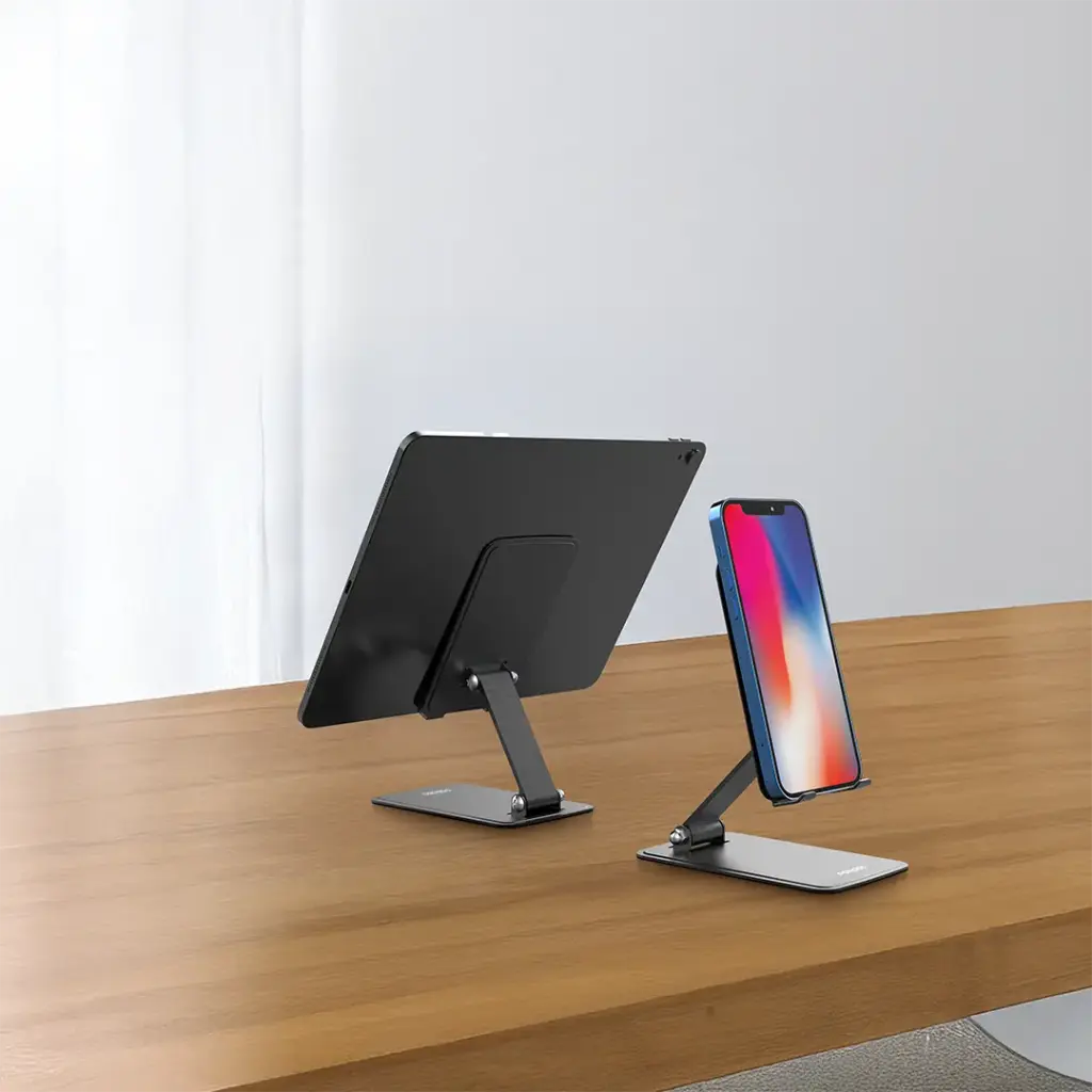 Porodo Foldable Desktop Stand with Anti-Slip Base - Gray5.webp