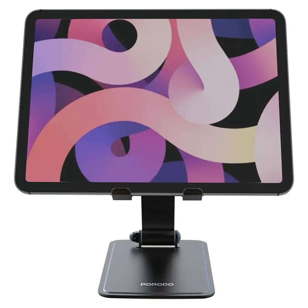 Porodo Foldable Desktop Stand with Anti-Slip Base - Gray4.webp