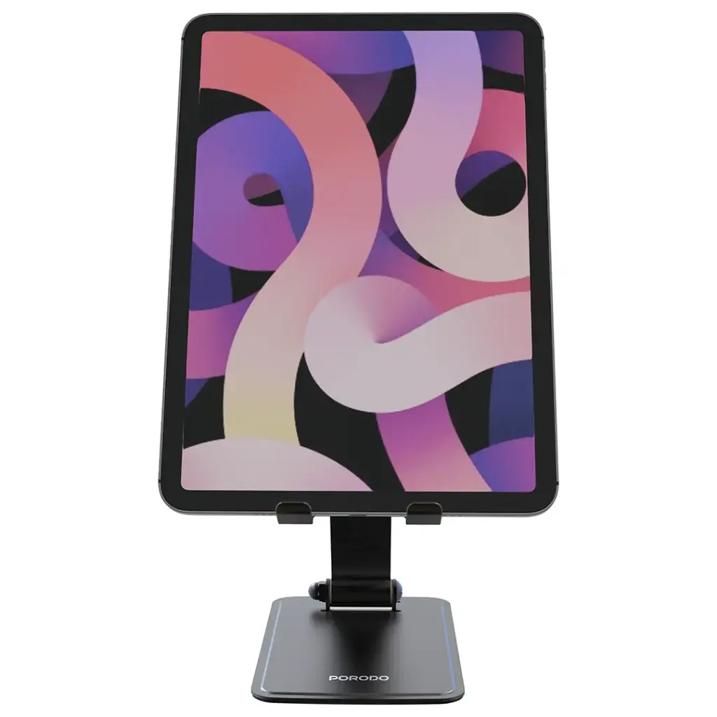 Porodo Foldable Desktop Stand with Anti-Slip Base - Gray3.webp