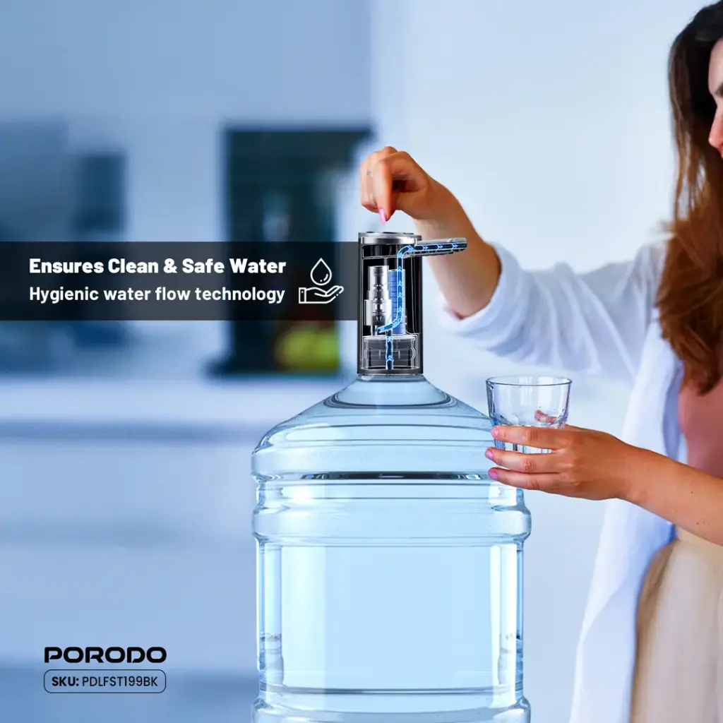 Porodo Lifestyle Foldable Electric Water Pump - Black4.webp