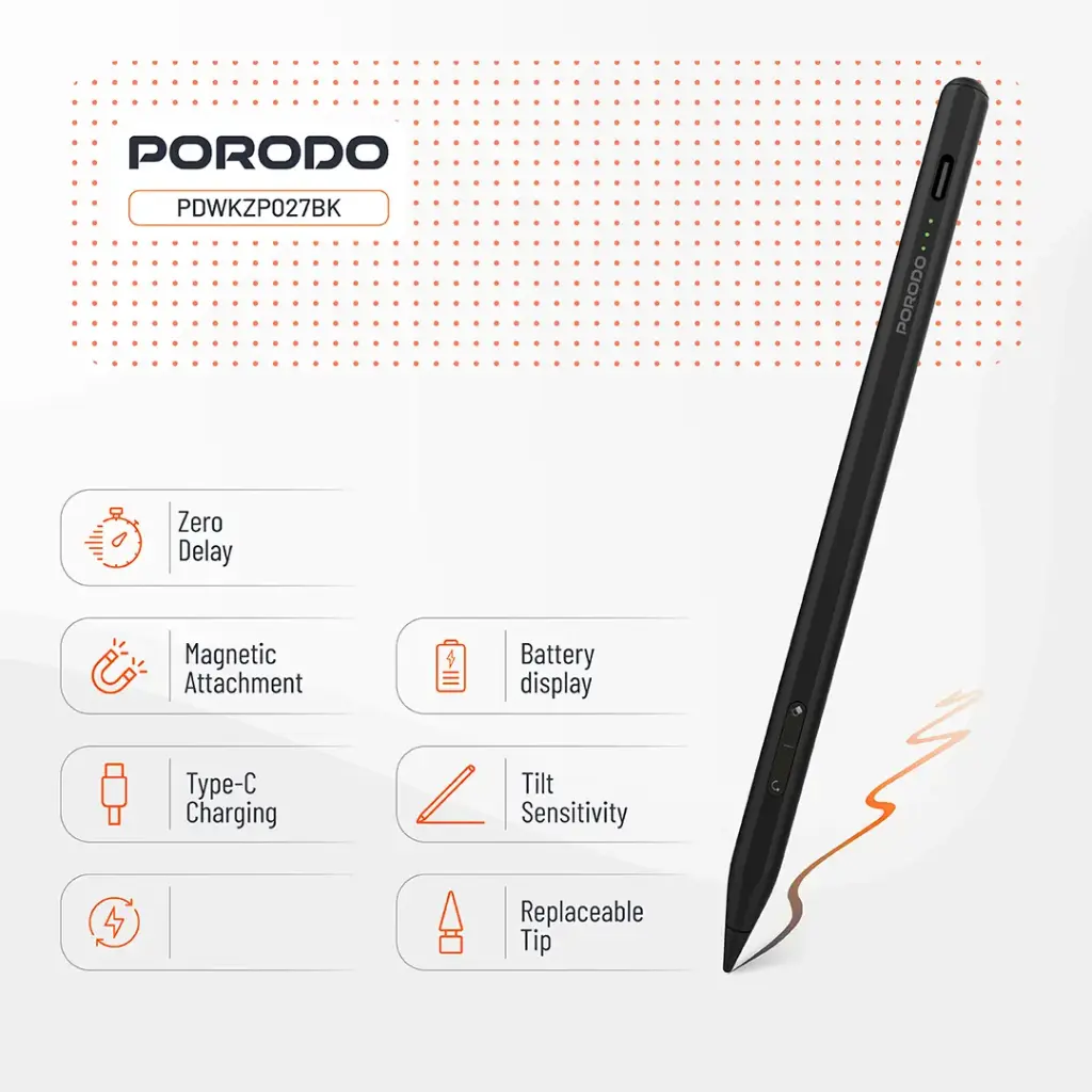 Porodo Magnetic Pen for iPad BK8.webp