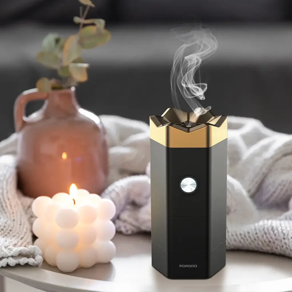 Porodo Lifestyle Oasis Mist Electronic Bakhour Burner - Black3.webp