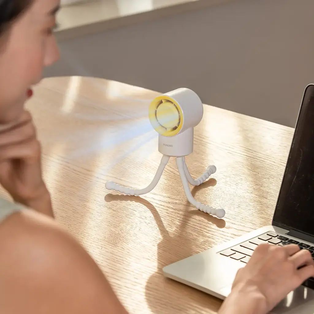 Porodo Lifestyle Coolflex Mini Handheld Fan - White8.webp