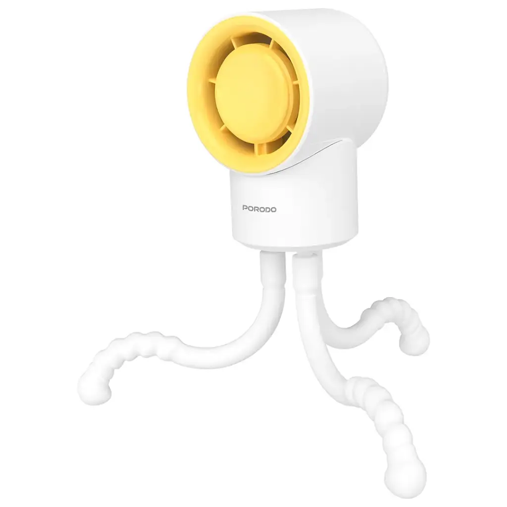 Porodo Lifestyle Coolflex Mini Handheld Fan - White3.webp