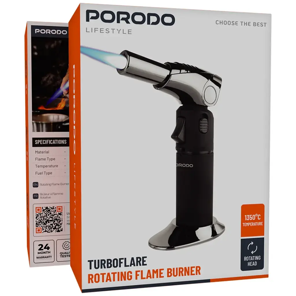Porodo Lifestyle TurboFlare Rotating Flame Burner - Black8.webp