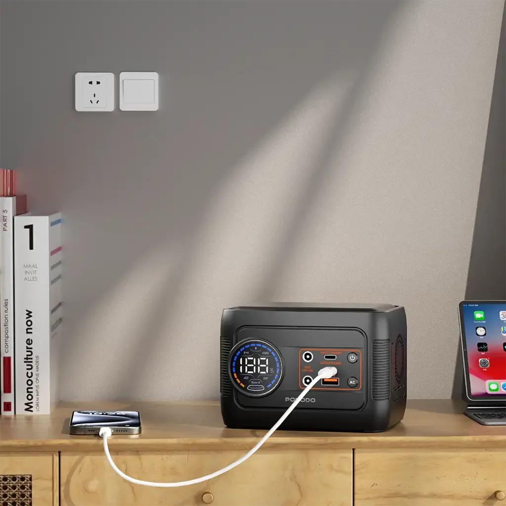 Porodo 150W Forcebase Portable Power Station - GrayBlack3.webp