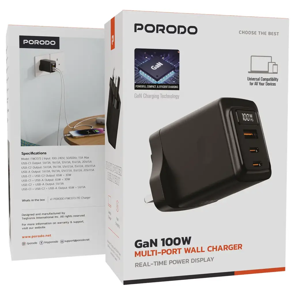 Porodo GaN 100W Multi-Port Wall Charger (5).webp