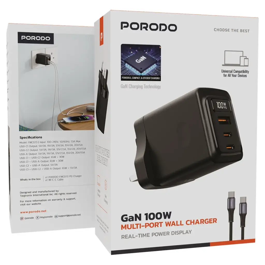 Porodo GaN 100W Multi-Port Wall Charger (5).webp