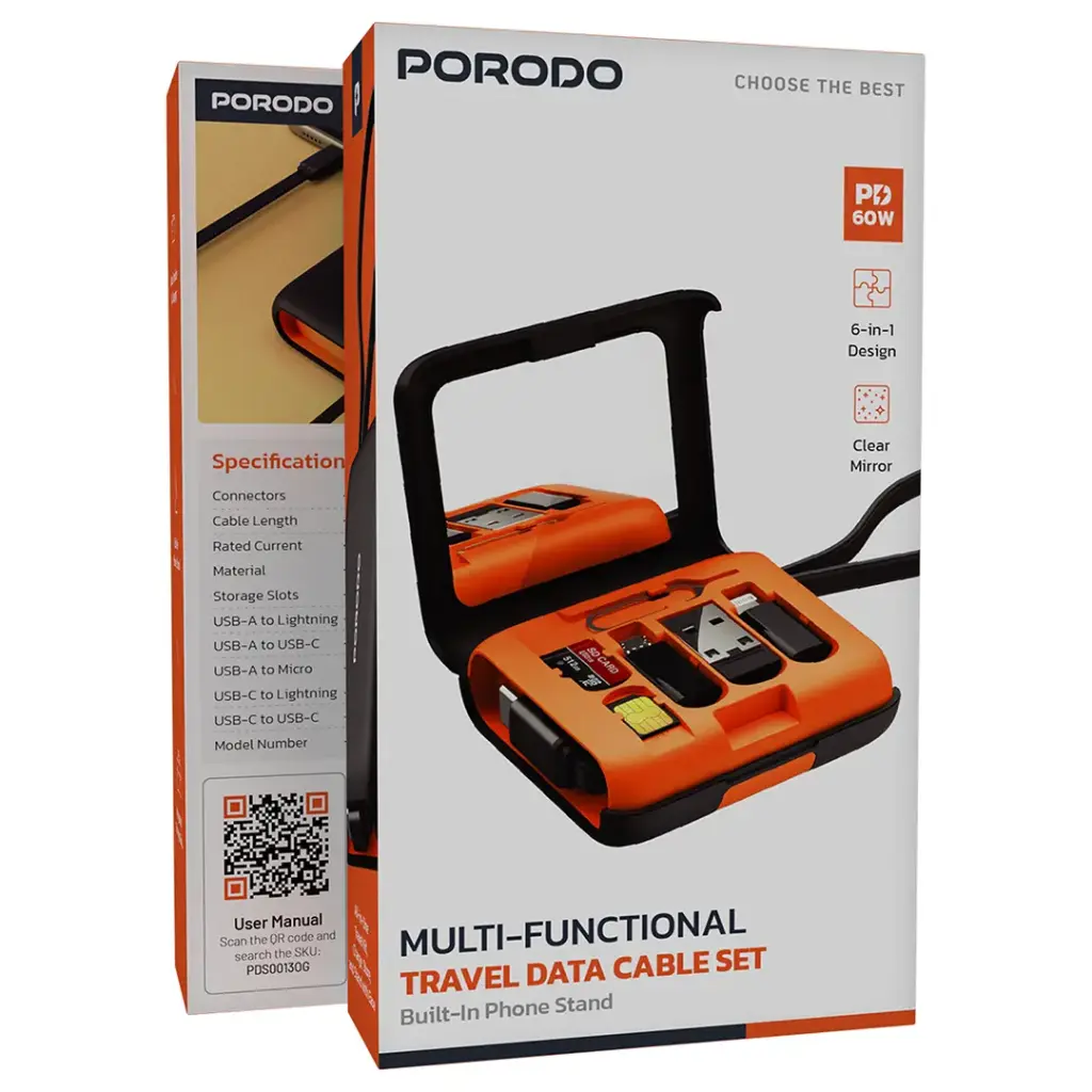 Porodo Multi-Functional Travel DataCable Set (3).webp