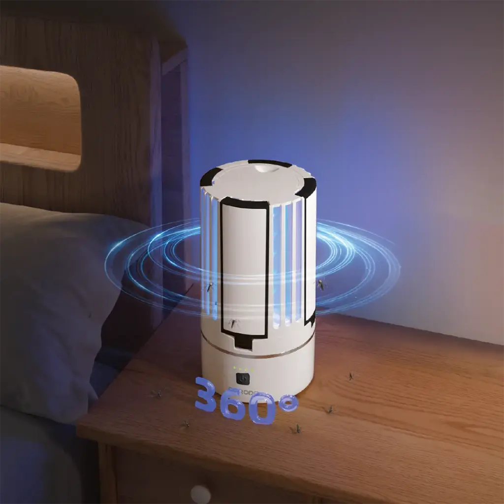 Porodo Lifestyle Portable 2-In-1 Insect Killer Lamp with Safe & Silent Operation - White3.webp
