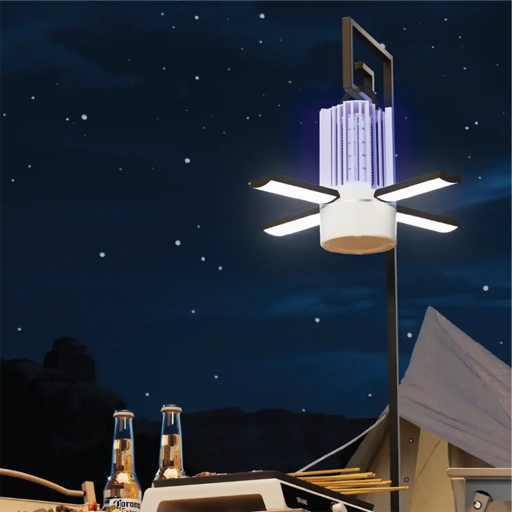 Porodo Lifestyle Portable 2-In-1 Insect Killer Lamp with Safe & Silent Operation - White4.webp