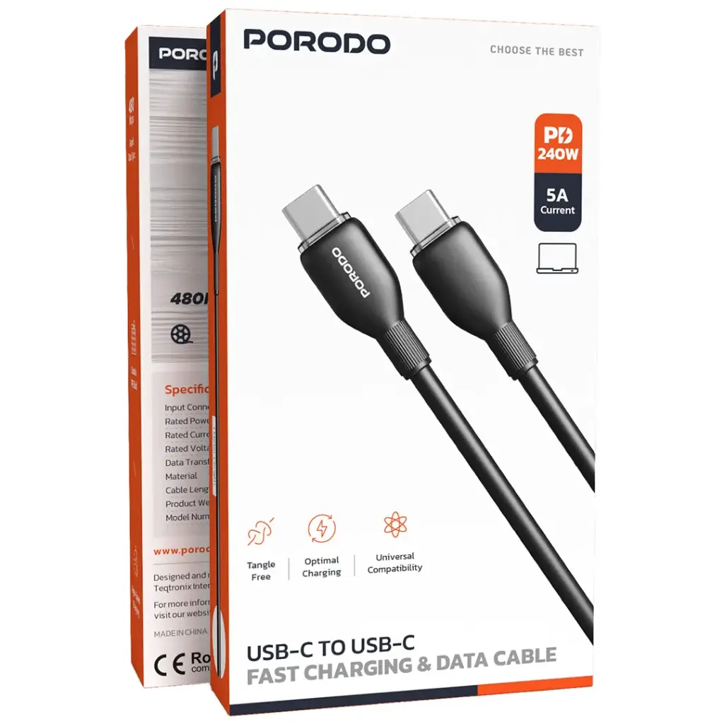 Porodo USB-C to USB-C Fast Charging & Data Cable.webp