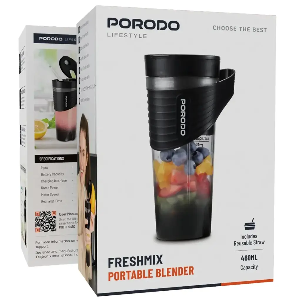 Porodo Lifestyle Freshmix Portable Blender - Black (3).webp