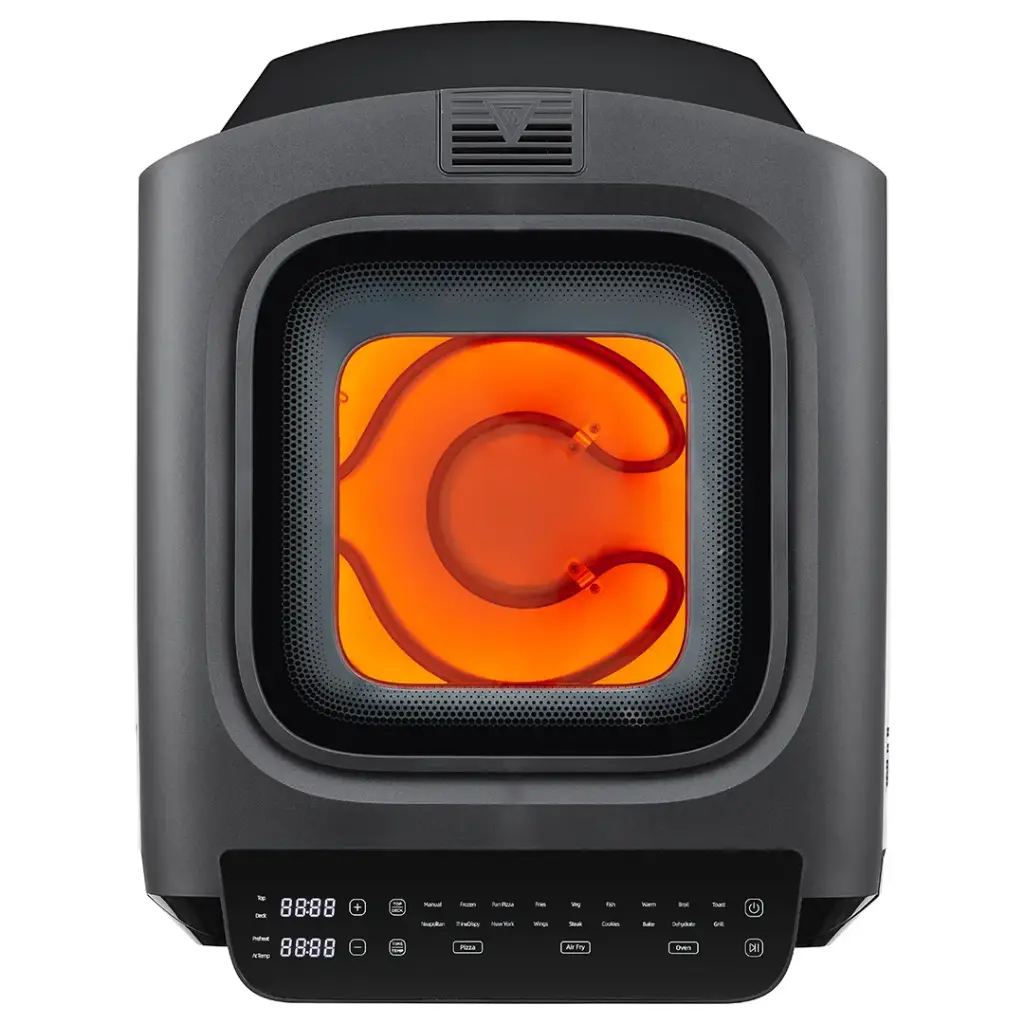 Porodo Lifestyle Crisp Cook 3-In-1 Air Fryer, Pizza, Oven - Black2.webp