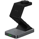 Porodo 4-In-1 Powerdock Wireless Charging Station with 360° Adjustable Viewing - Black3.webp