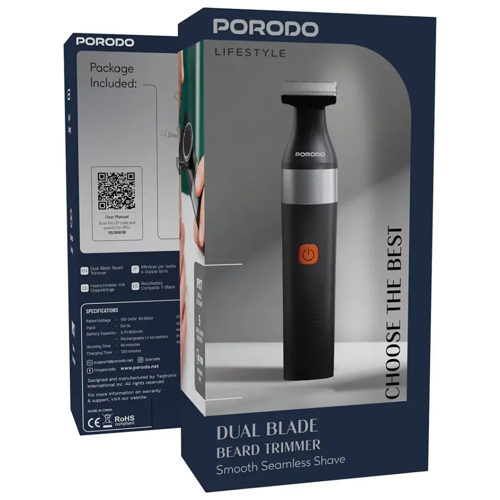 Porodo LifeStyle Dual Blade Beard Trimmer .webp