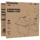 Porodo Lifestyle Outdoor Folding Cushioned Chair - Black .webp