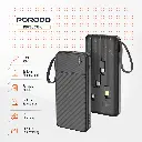 Porodo Piano 10000mAh Power Bank with Integrated Cables - Black8.webp