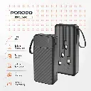 Porodo Piano 20000mAh Power Bank with Integrated Cables - Black3.webp