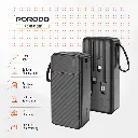 Porodo Piano 30000mAh Power Bank with Integrated Cables - Black9.webp