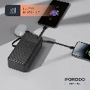 Porodo Piano 30000mAh Power Bank with Integrated Cables - Black6.webp