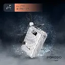 Porodo Petite 20000mAh Power Bank with Integrated Cables & Digital Display - Silver2.webp